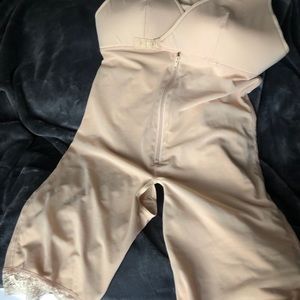 TOPMELON Nude Bodysuit BN Open Crotch-convenience Breathable elastic Lace hem NW